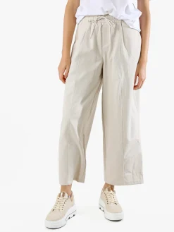 Solada Pantaloni donna barrell cropped - beige