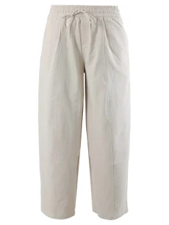 Solada Pantaloni donna barrell cropped - beige