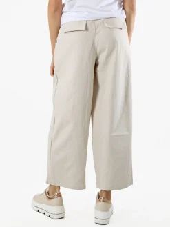 Solada Pantaloni donna barrell cropped - beige