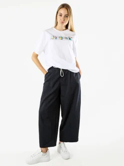 Solada Pantaloni donna barrell cropped - blu scuro