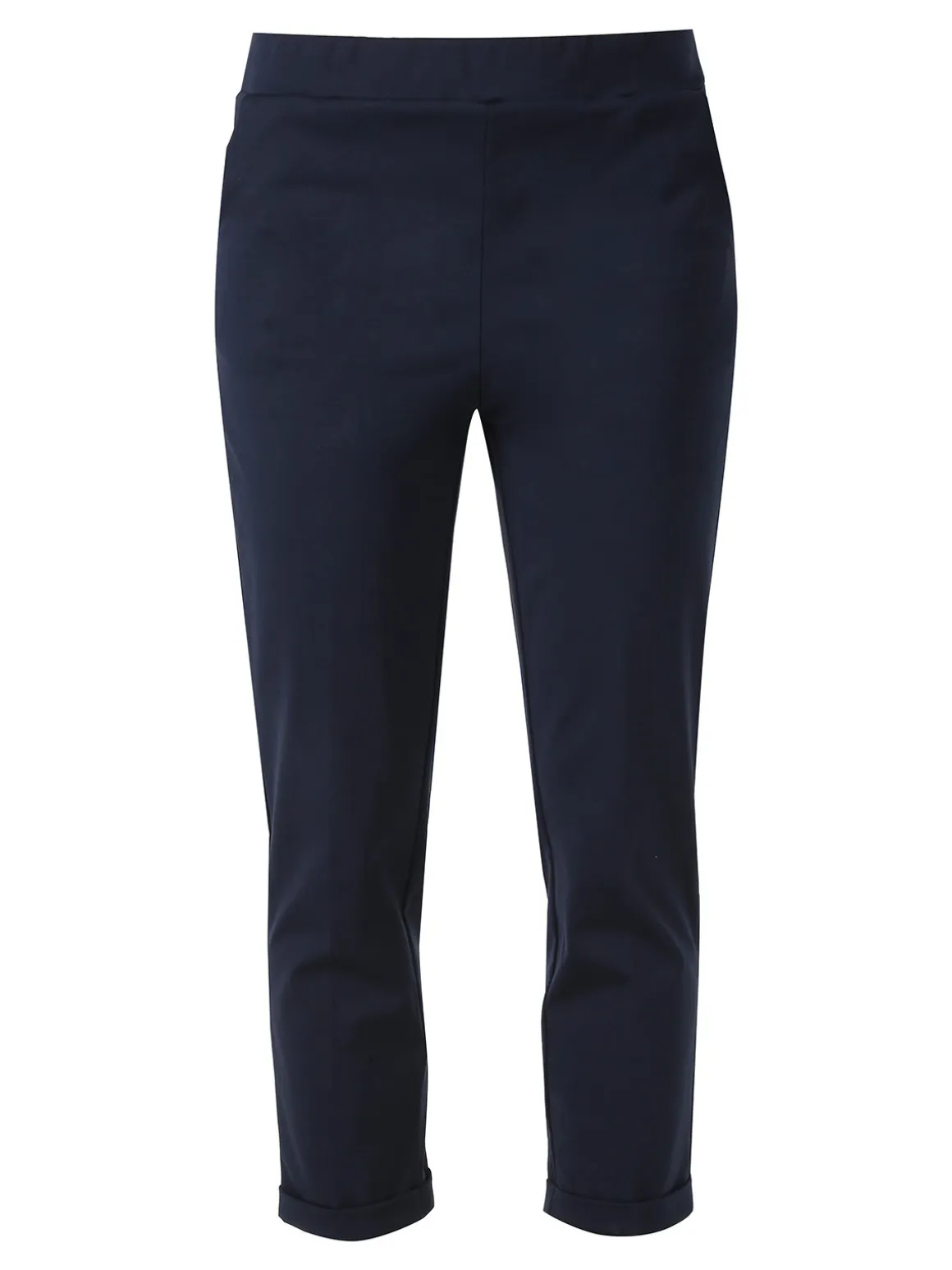 Solada Pantaloni donna casual con risvolto - blu scuro