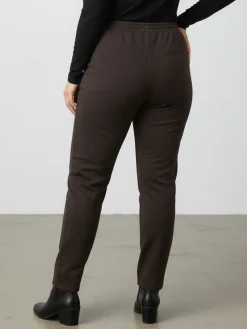 Solada Pantaloni donna con elastico in vita taglie forti - moro