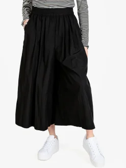 Solada Pantaloni donna cropped a palazzo effetto crespo