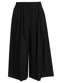 Solada Pantaloni donna cropped a palazzo effetto crespo