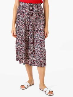 Solada Pantaloni donna culotte con stampa floreale - blu scuro