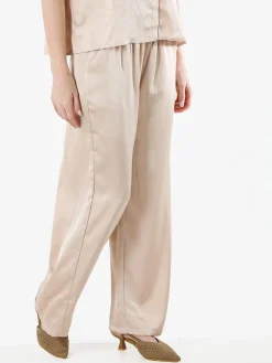 Solada Pantaloni donna effetto raso - beige
