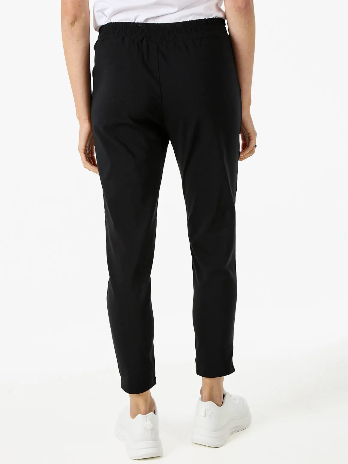 Solada Pantaloni donna elasticizzati con coulisse - nero