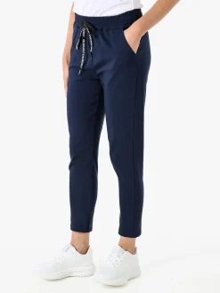 Solada Pantaloni donna elasticizzati con coulisse - blu