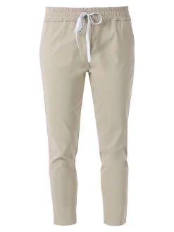 Solada Pantaloni donna elasticizzati con coulisse - beige