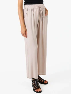 Solada Pantaloni donna estivi in cotone - beige