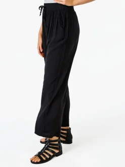 Solada Pantaloni donna estivi in cotone - nero