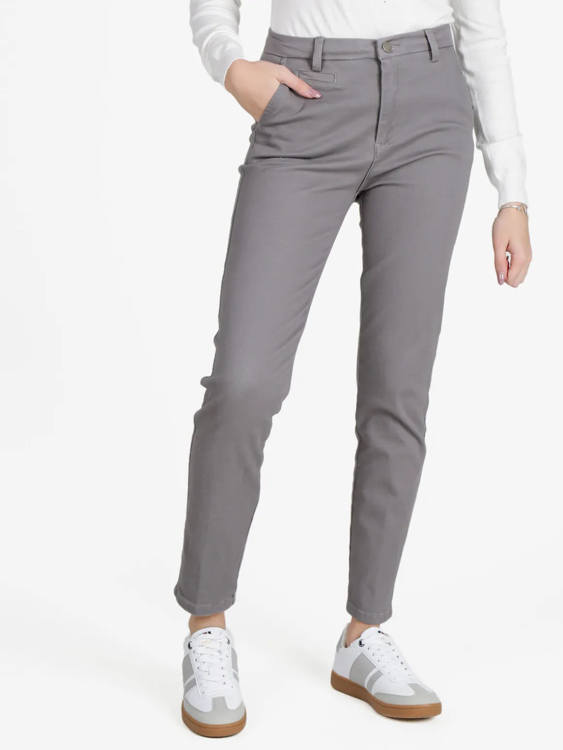 Solada Pantaloni donna in cotone a gamba dritta