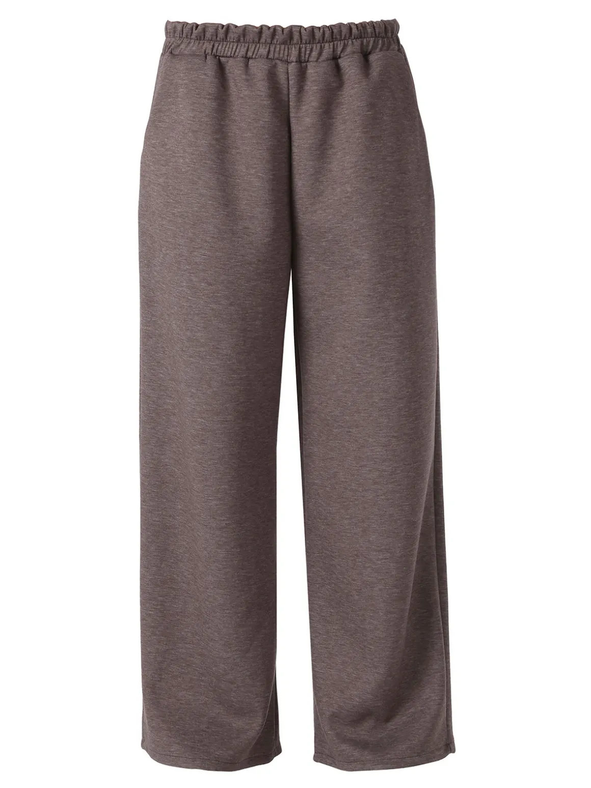 Solada Pantaloni donna in felpa a gamba larga - moro