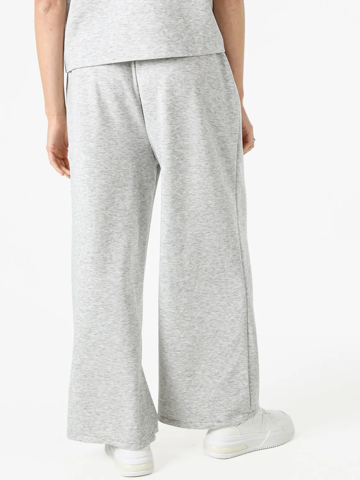 Solada Pantaloni donna in felpa a gamba larga - grigio