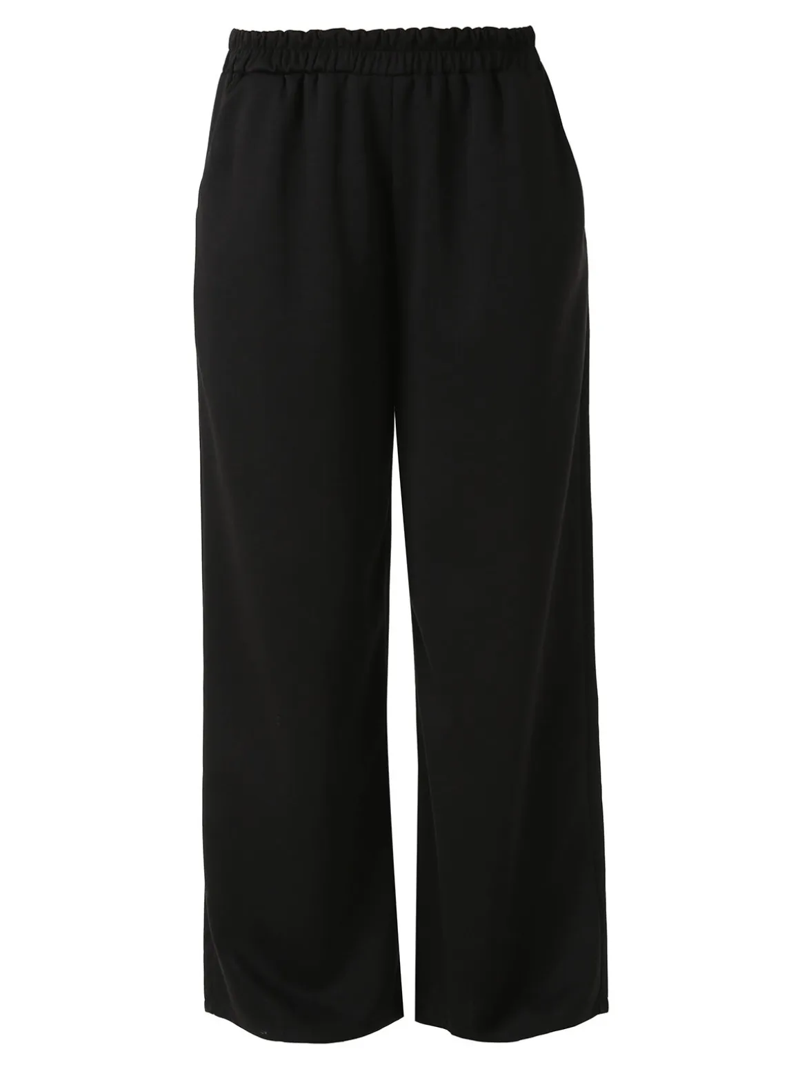 Solada Pantaloni donna in felpa a gamba larga - nero