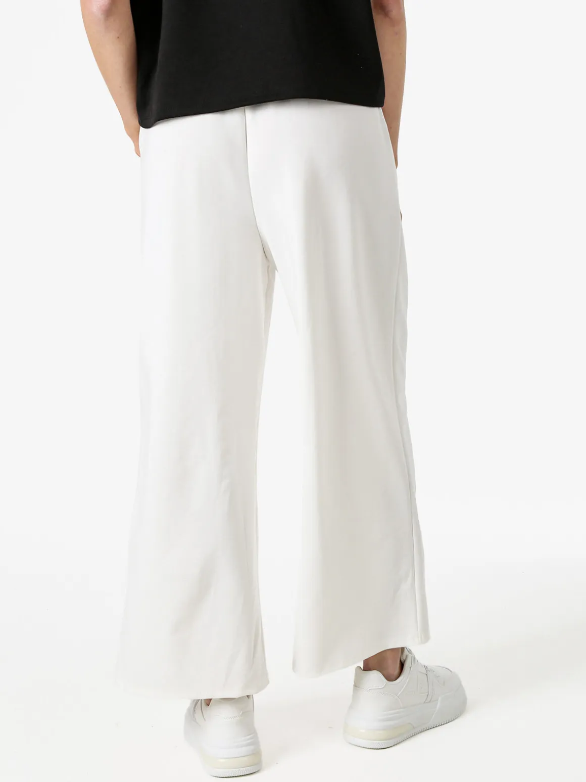 Solada Pantaloni donna in felpa a gamba larga - bianco