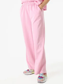 Solada Pantaloni donna in felpa a gamba larga - rosa