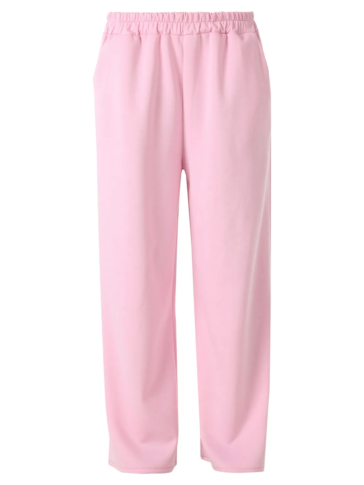 Solada Pantaloni donna in felpa a gamba larga con coulisse - nero