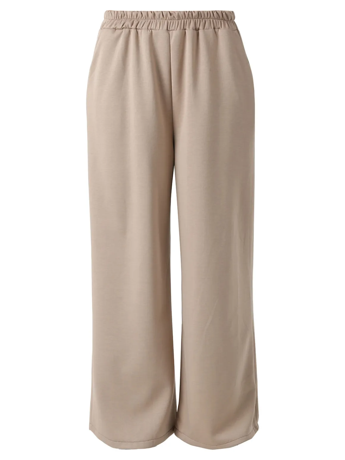Solada Pantaloni donna in felpa a gamba larga con coulisse - bordeaux