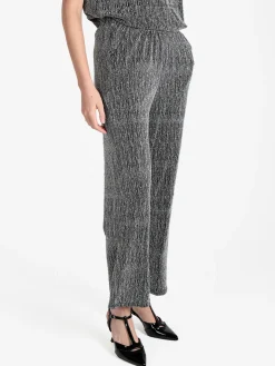 Solada Pantaloni donna in lurex con piccole borchie