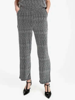 Solada Pantaloni donna in lurex con piccole borchie