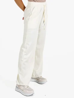 Solada Pantaloni donna in maglia con coulisse - panna