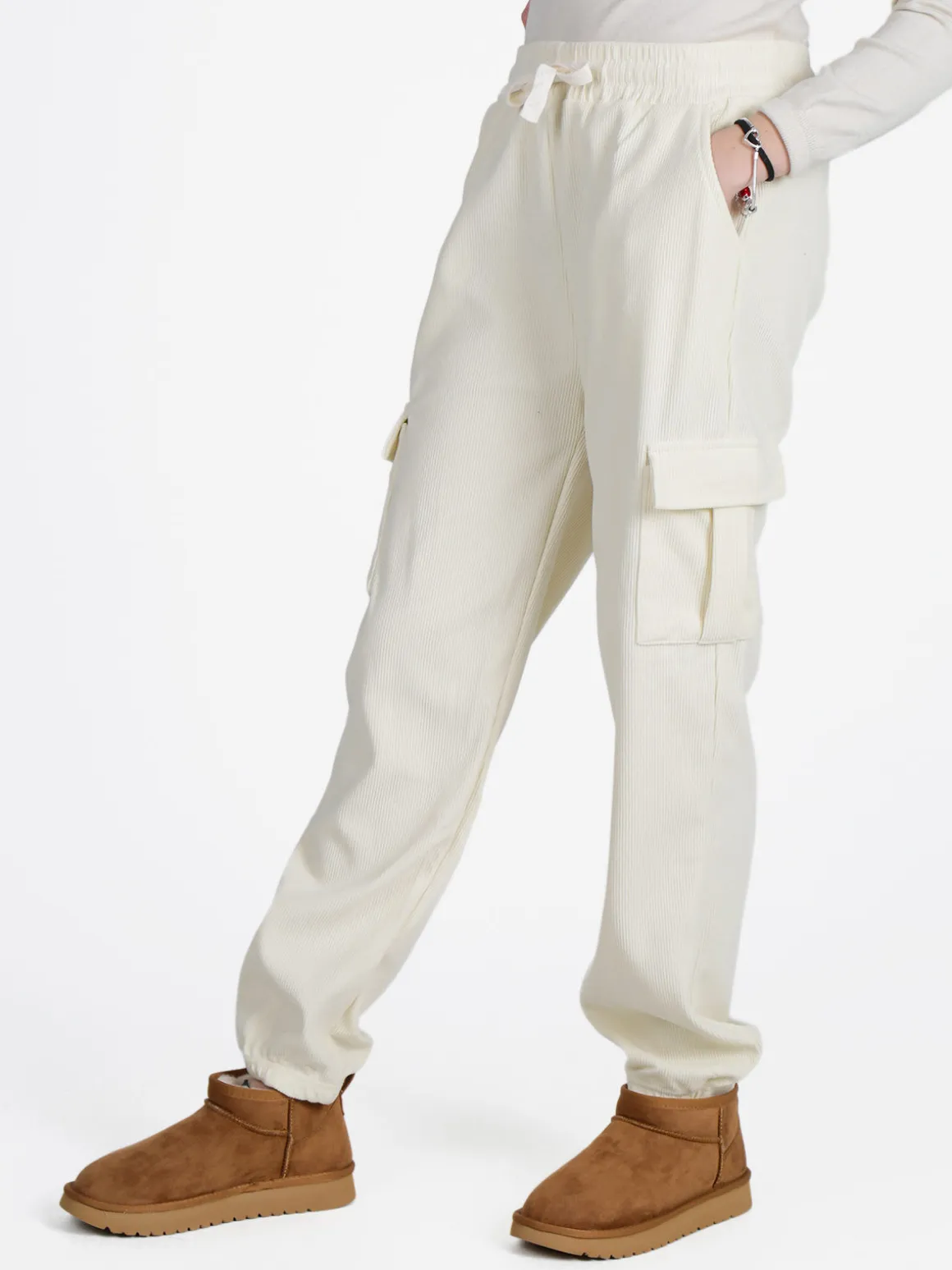 Solada Pantaloni donna in velluto a costine