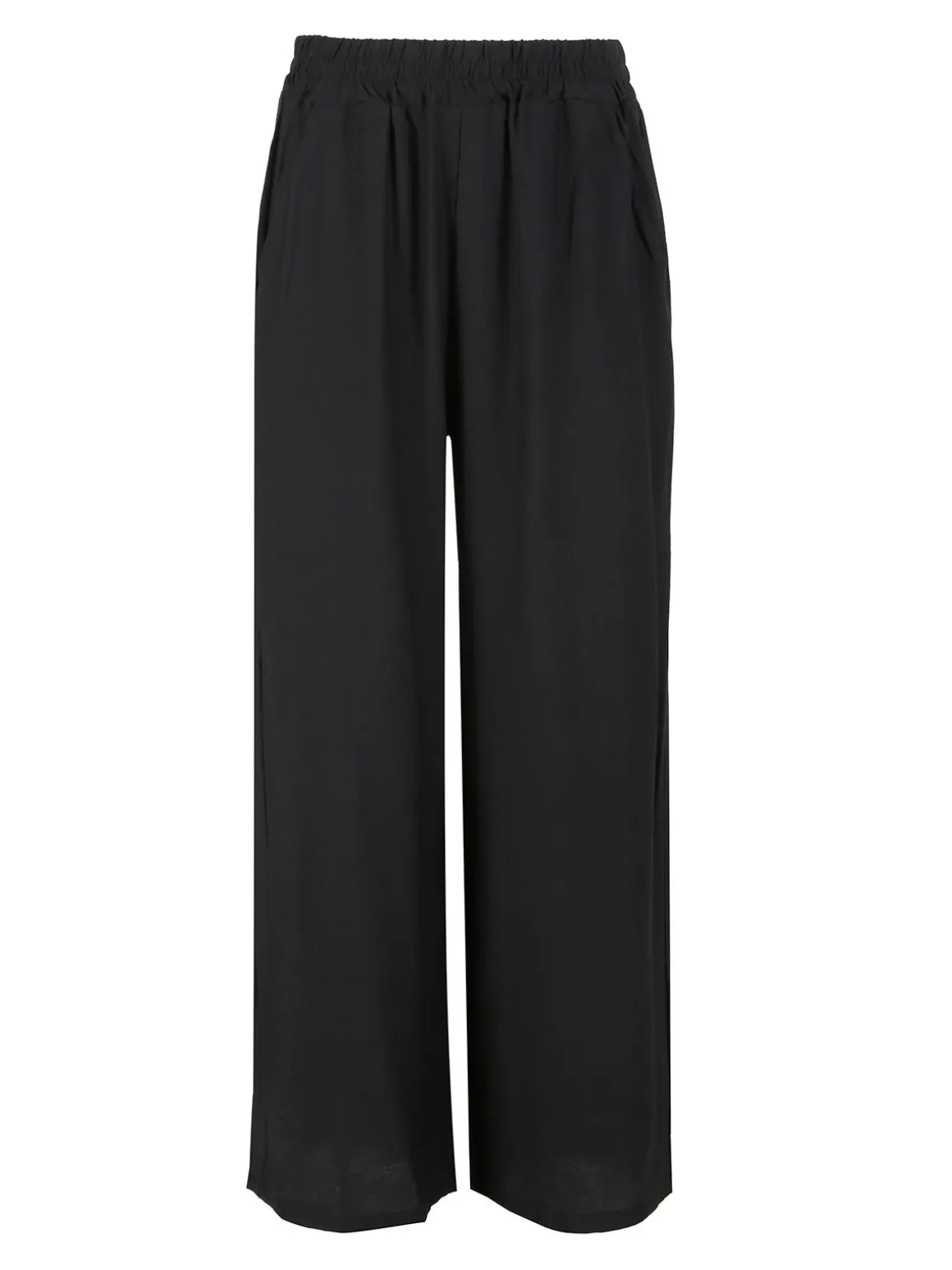 Solada Pantaloni donna in viscosa a gamba larga - nero