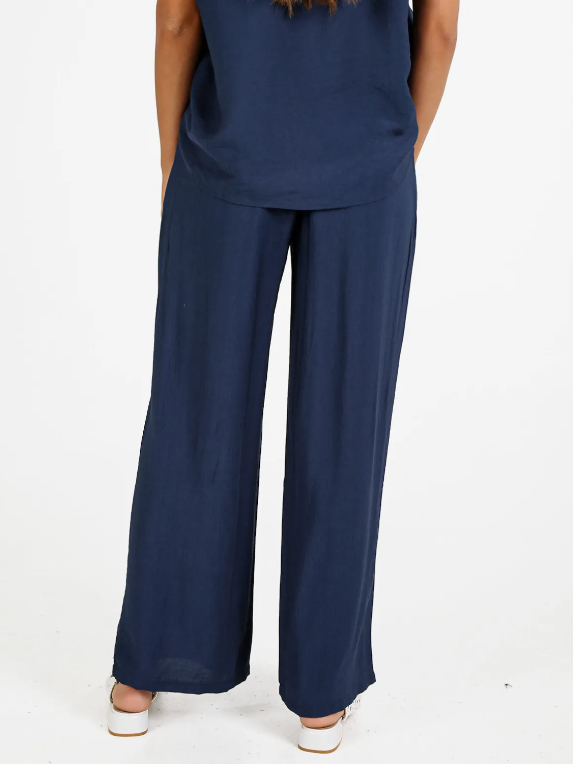Solada Pantaloni donna in viscosa a gamba larga - verde