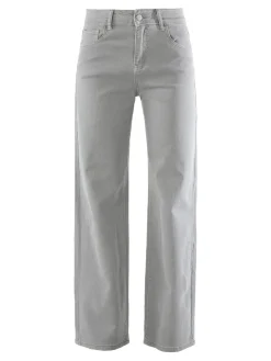 Solada Pantaloni donna jeans a gamba larga - grigio
