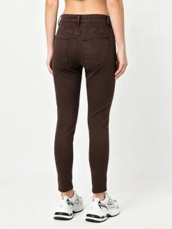 Solada Pantaloni donna jeans skinny taglie grandi - marrone