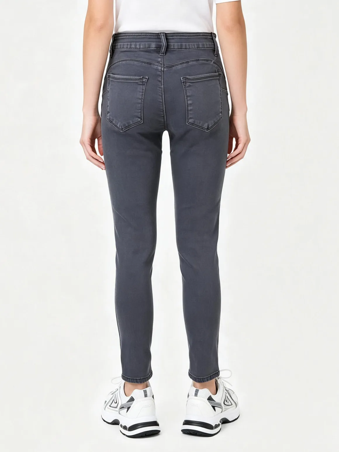 Solada Pantaloni donna jeans skinny taglie grandi - grigio