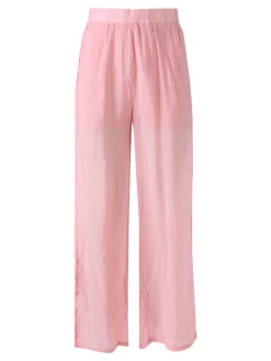 Solada Pantaloni donna leggeri a gamba larga - rosa