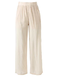 Solada Pantaloni donna leggeri a gamba larga - beige