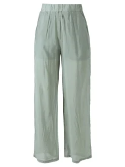 Solada Pantaloni donna leggeri a gamba larga - pistacchio