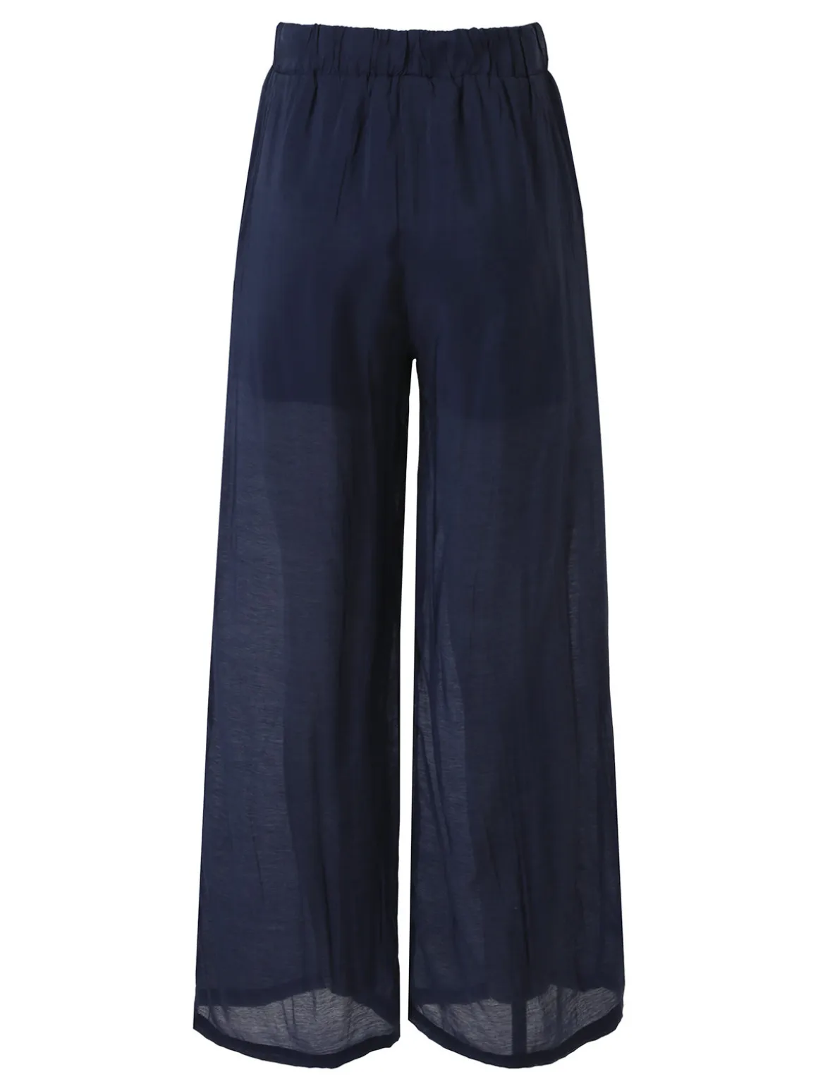 Solada Pantaloni donna leggeri a gamba larga - blu scuro