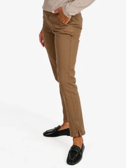 Solada Pantaloni donna slim fit a vita bassa - marrone