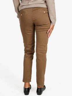 Solada Pantaloni donna slim fit a vita bassa - marrone