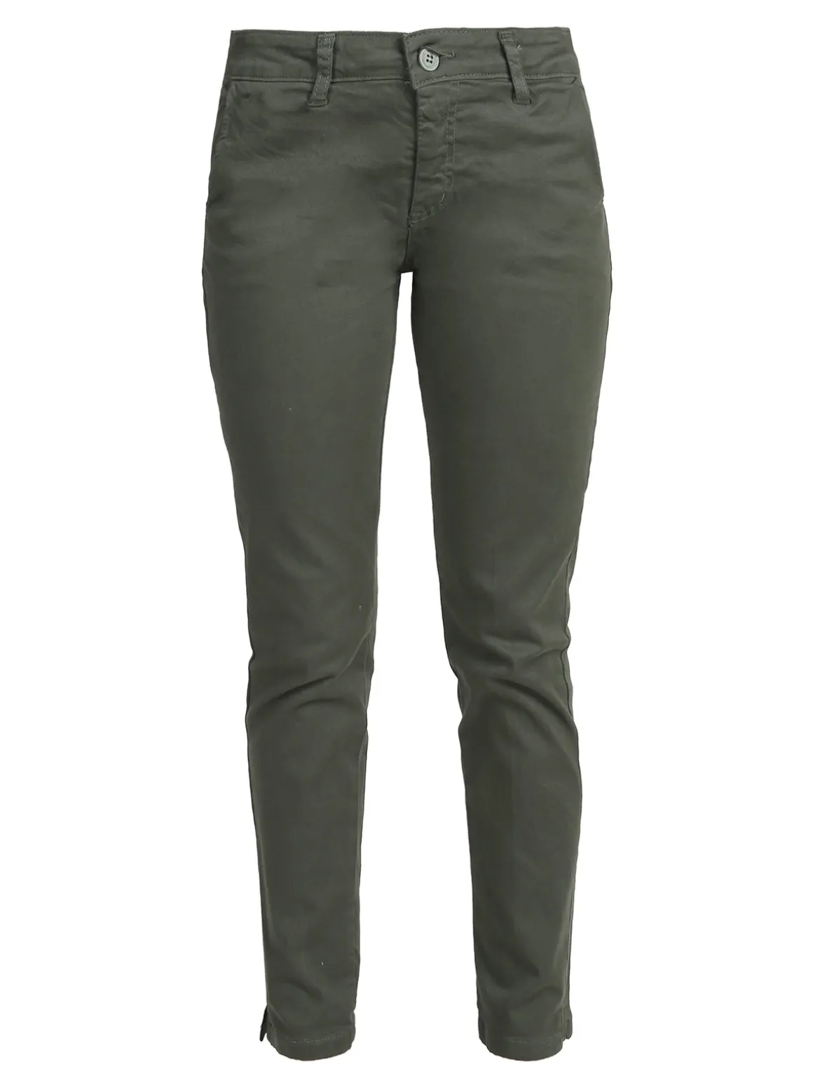 Solada Pantaloni donna slim fit a vita bassa - verde