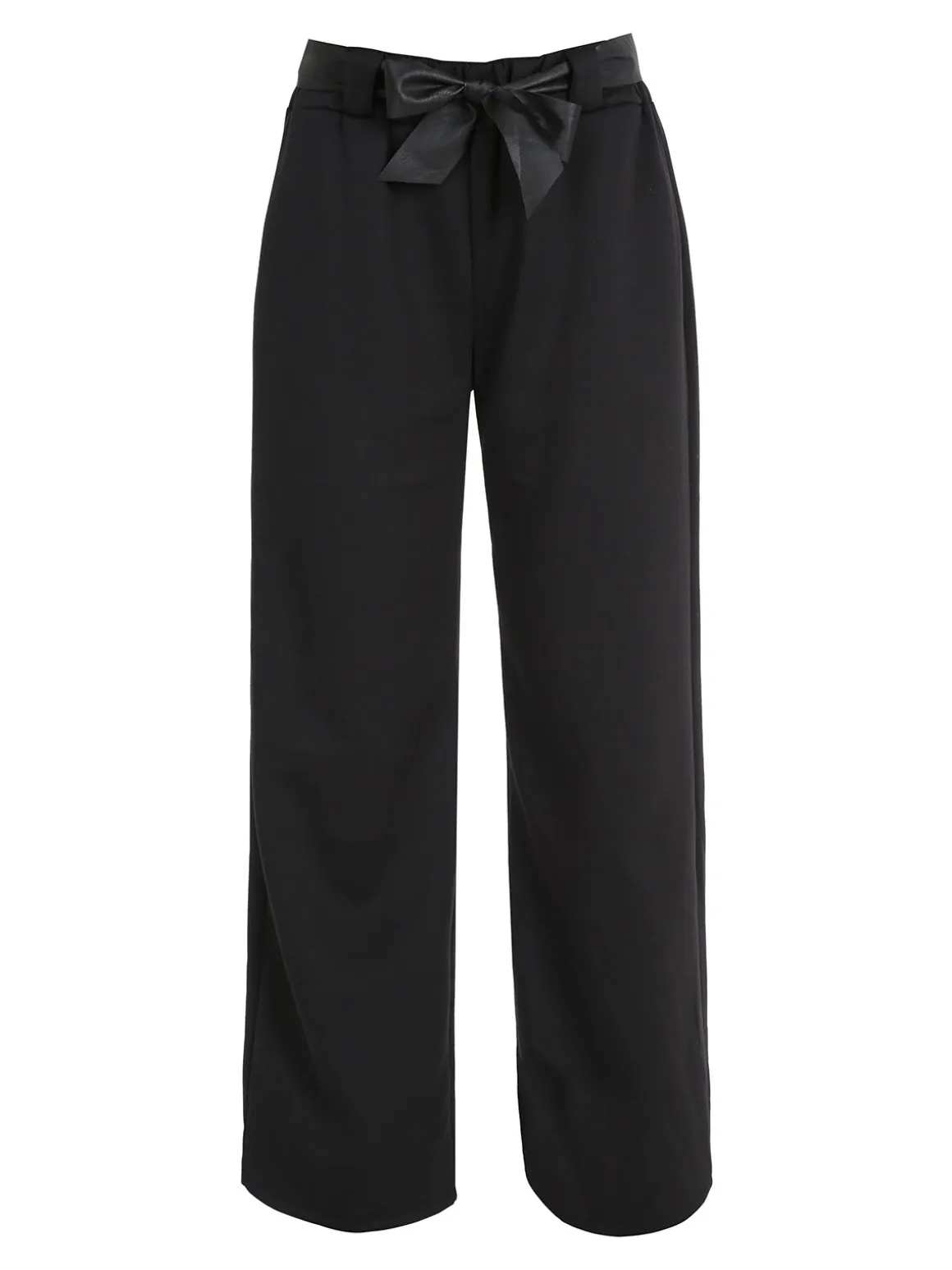 Solada Pantaloni donna vita alta a gamba larga - nero