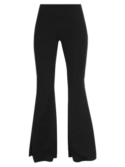 Solada Pantaloni donna vita alta a zampa - nero
