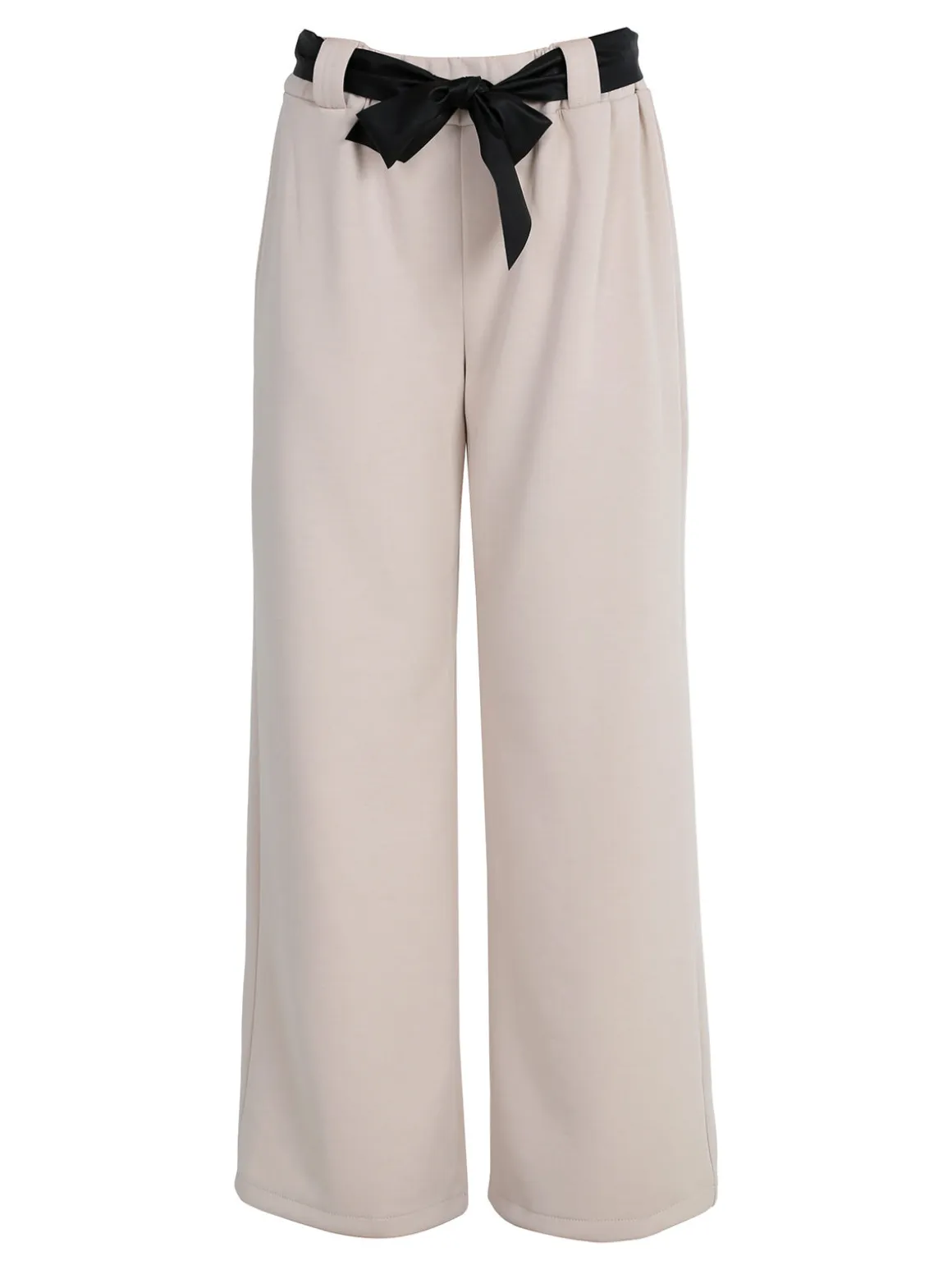 Solada Pantaloni donna vita alta a gamba larga - beige