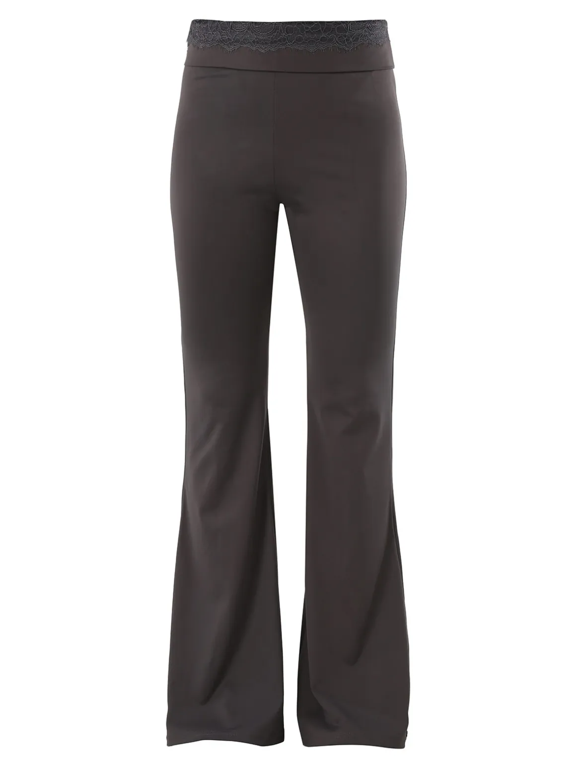 Solada Pantaloni eleganti a zampa con pizzo in vita - grigio scuro