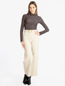 Solada Pantaloni gamba larga da donna con cintura