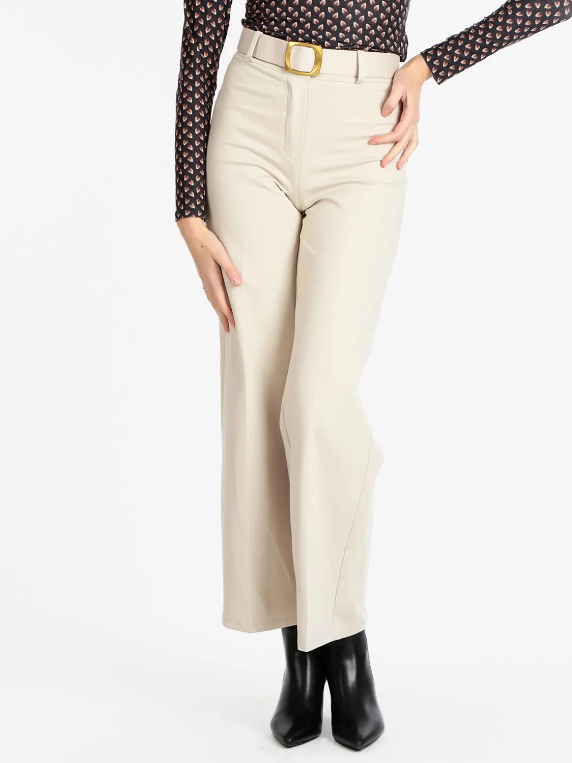 Solada Pantaloni gamba larga da donna con cintura
