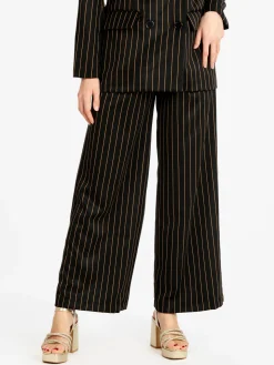 Solada Pantaloni gessati donna a gamba larga