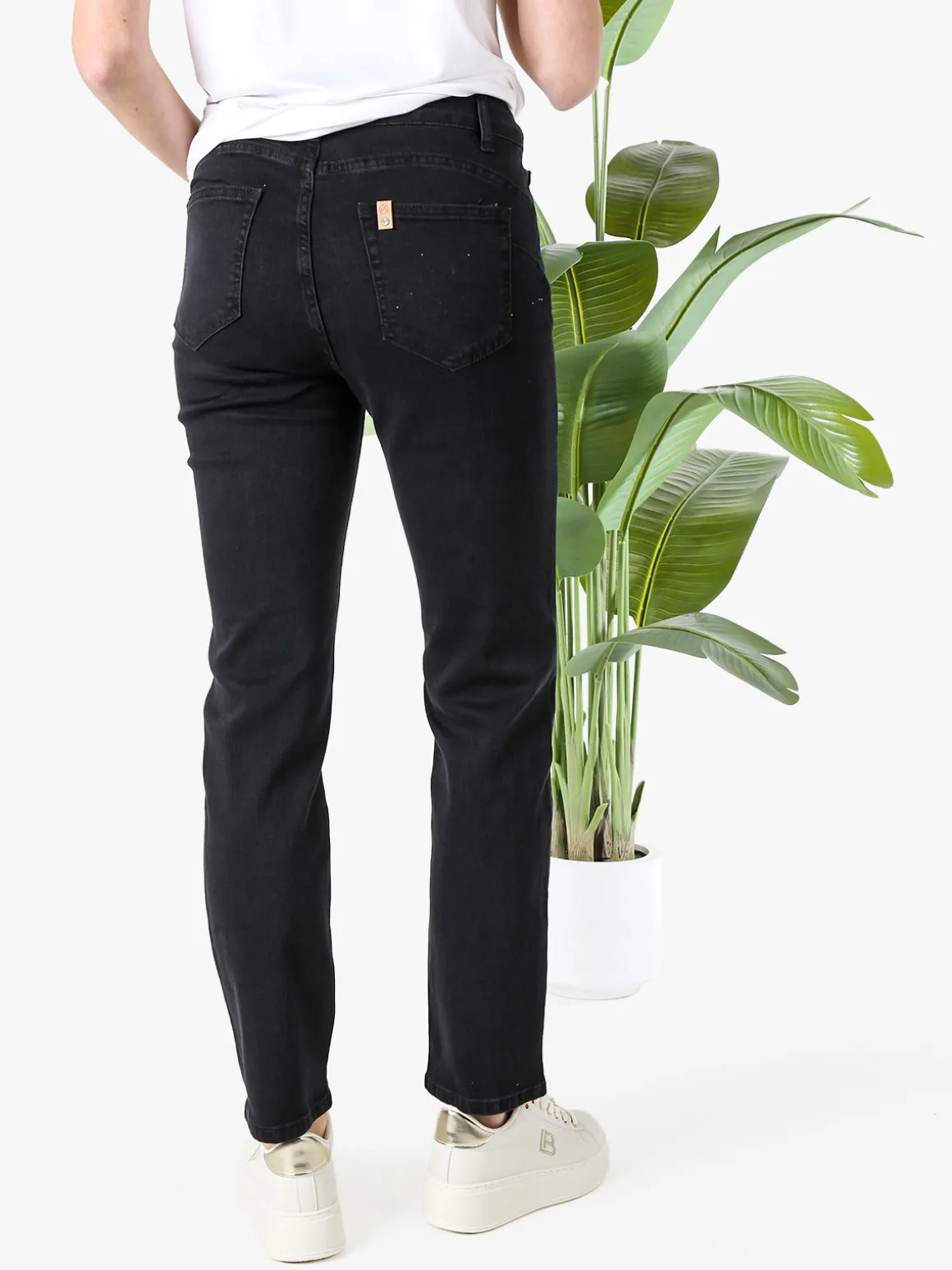 Solada Pantaloni jeans push-up da donna taglie grandi - nero