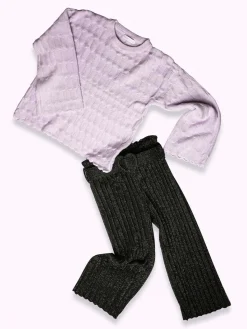 Solada Pantaloni lurex plissettati da bambina
