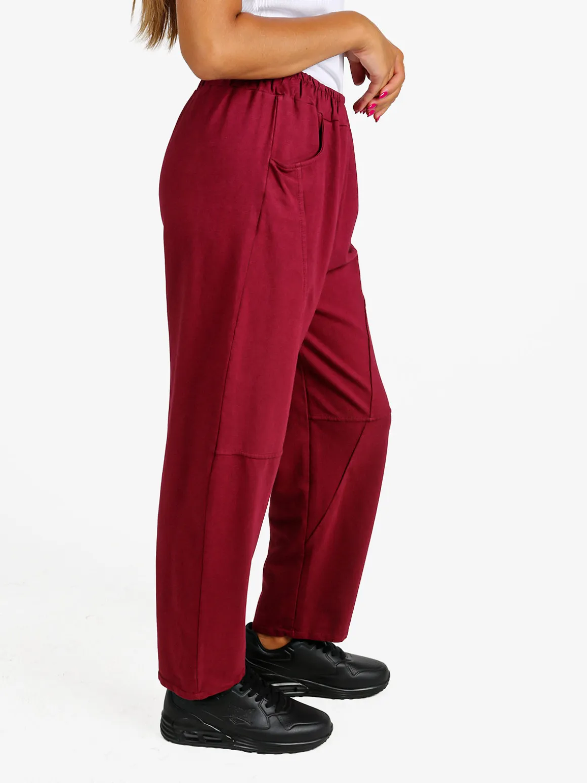 Solada Pantaloni sportivi donna in cotone - bordeaux