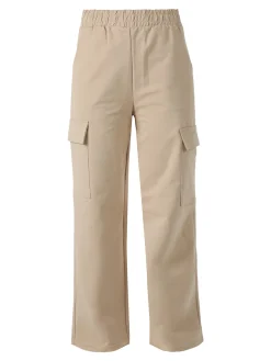 Solada Pantaloni tuta da donna con tasconi a gamba dritta - khaki